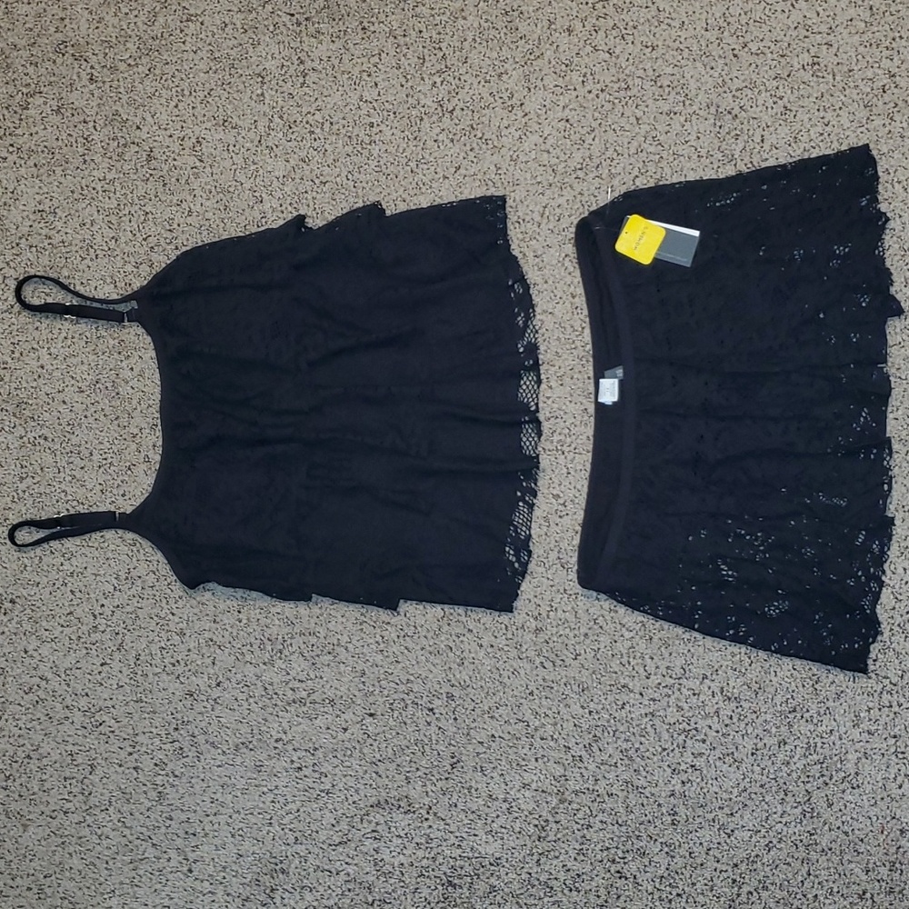 Kenneth Cole Reaction Swimwear 2 Piece  Tankini & Skirt Bikini Bottom Sw…